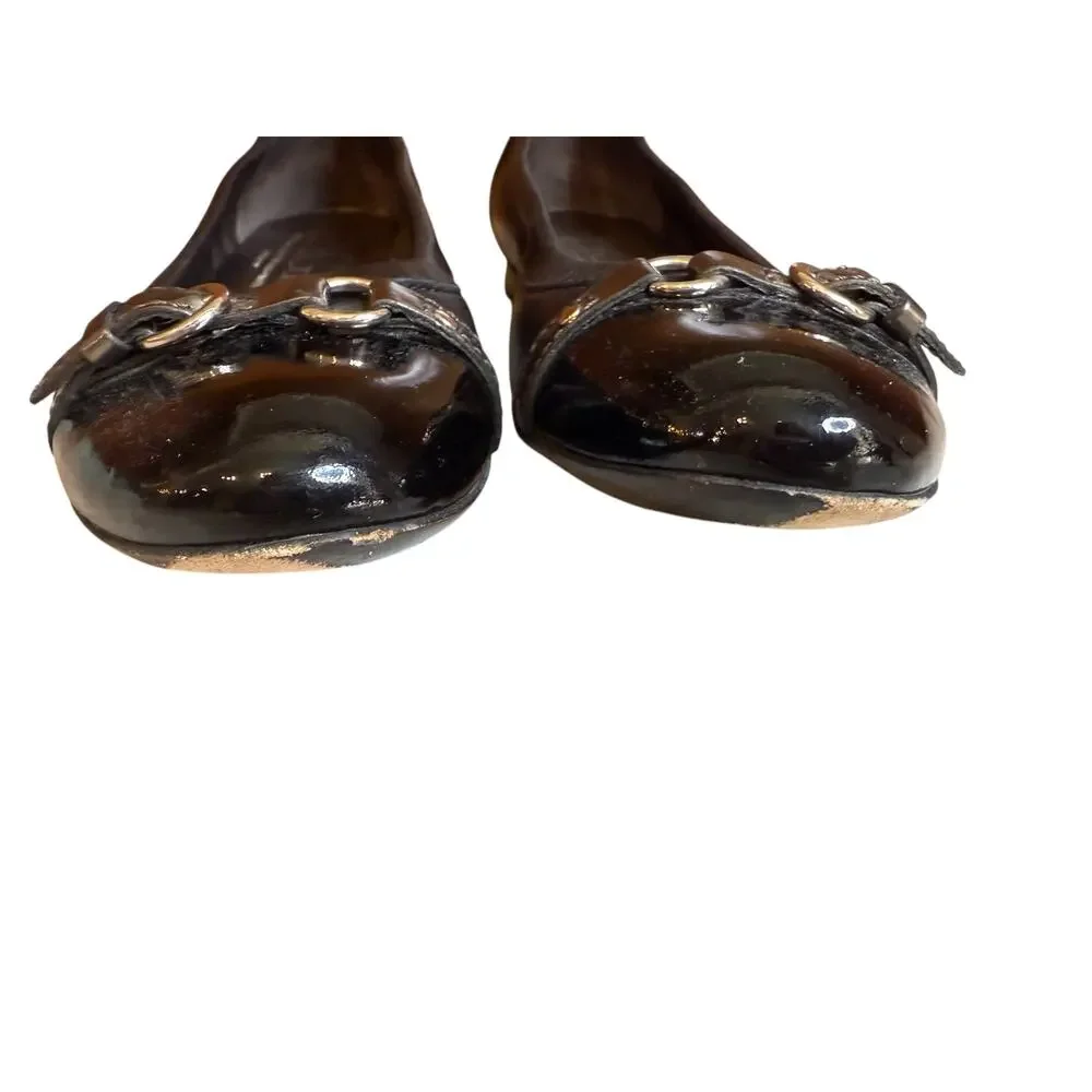 AGL Attilio Giusti Leombruni Monika Cap Toe Ballet Flats Black 38.5